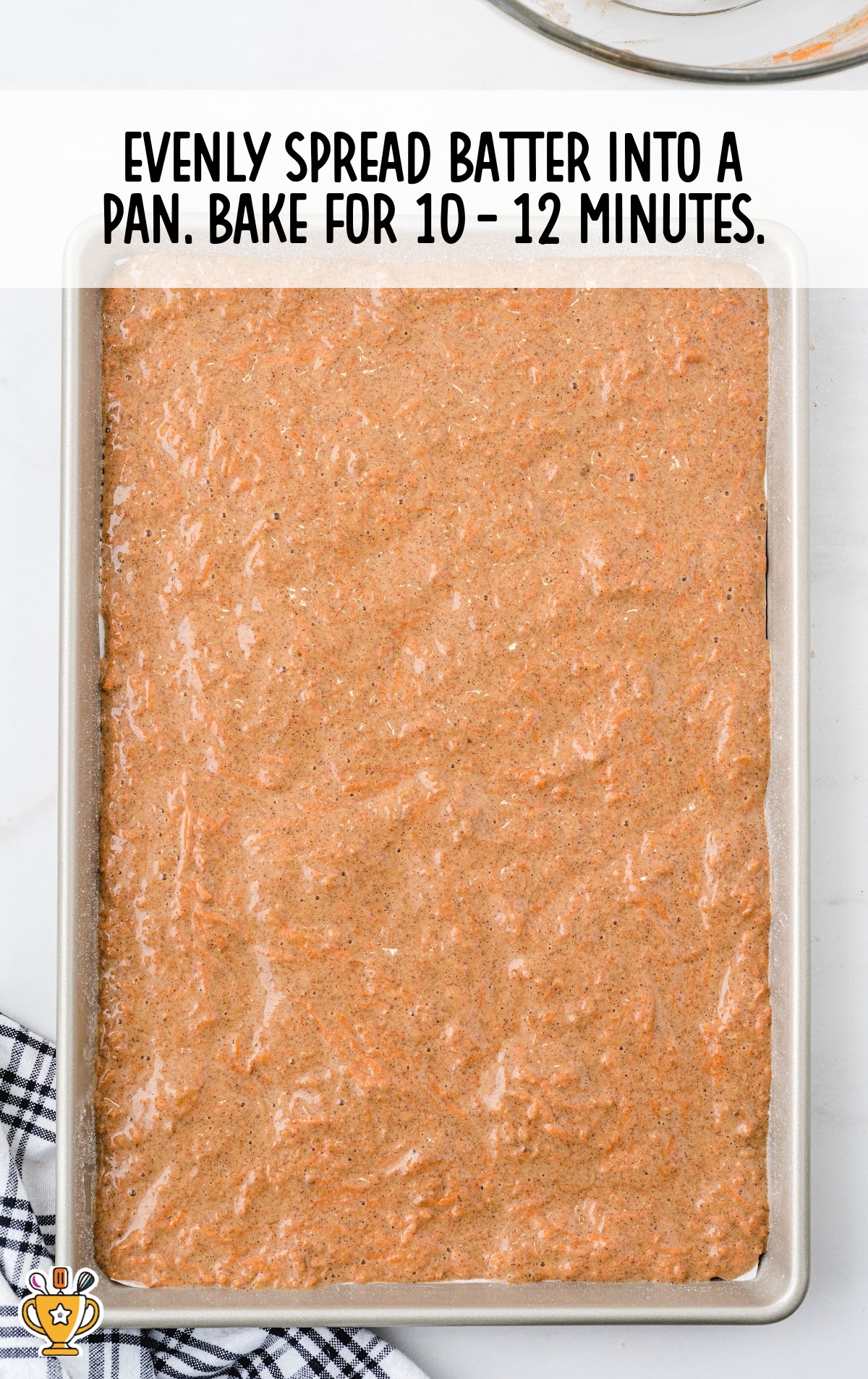 batter spread into a pan