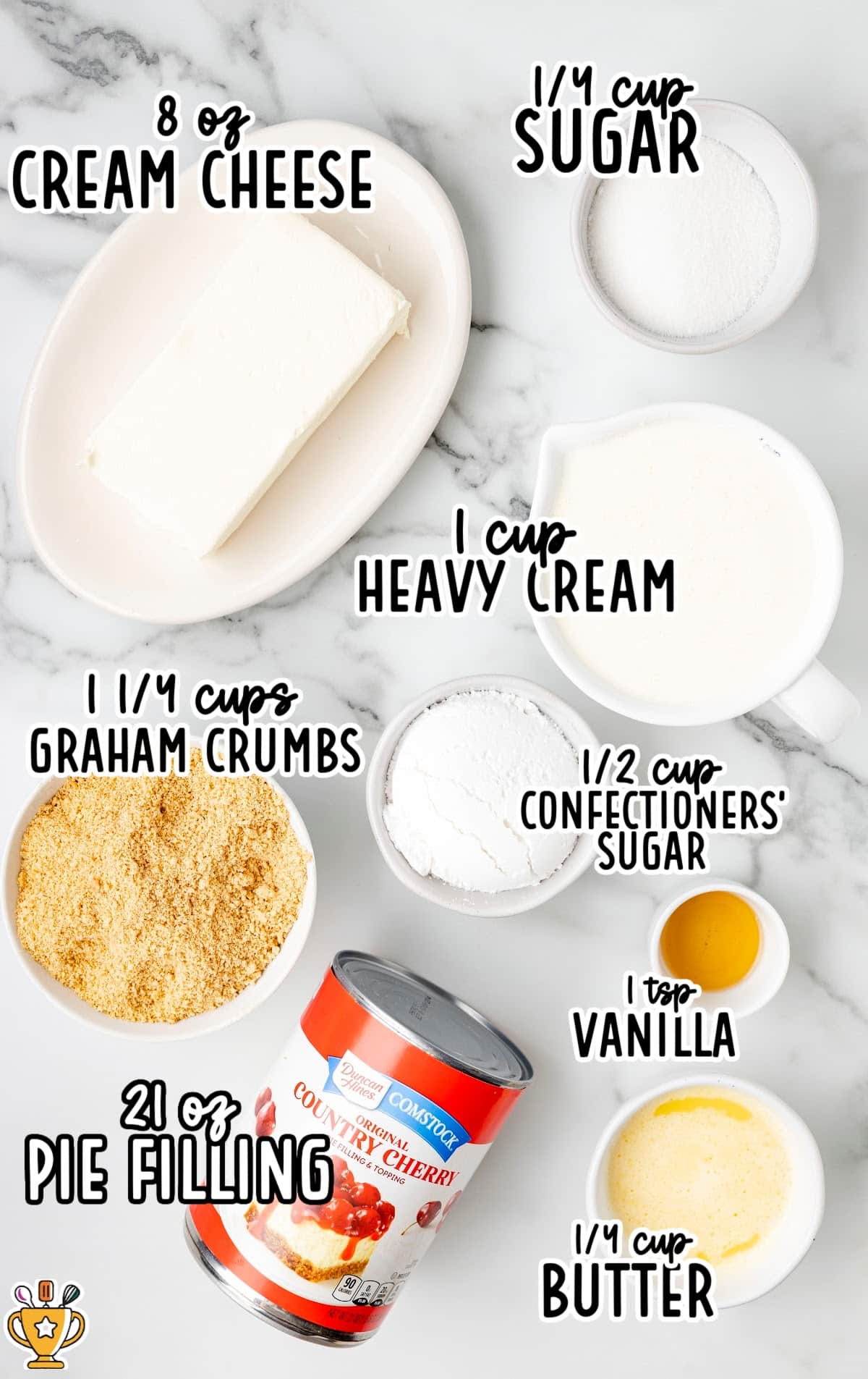 ingredients for making Cheesecake in a Jar