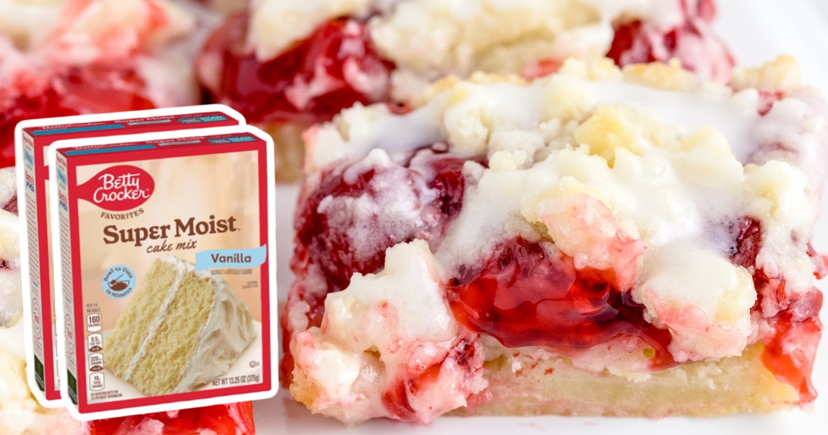 a close up photo of Cherry Pie Bars