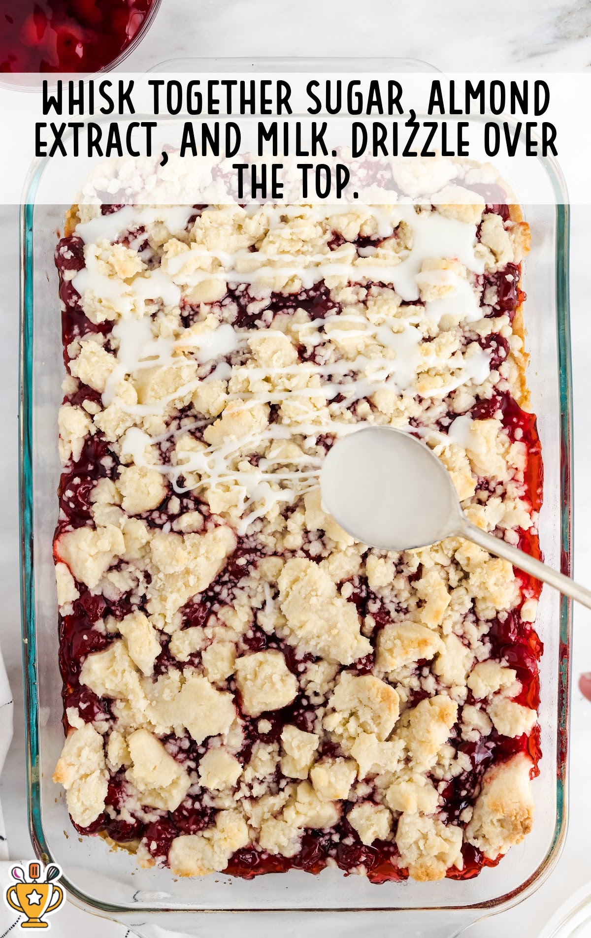 Cherry Pie Bars in a baking pan