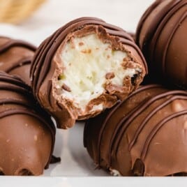 a stack of Coconut Cream Easter Eggs