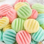 a bowl full of Cream Cheese Mints