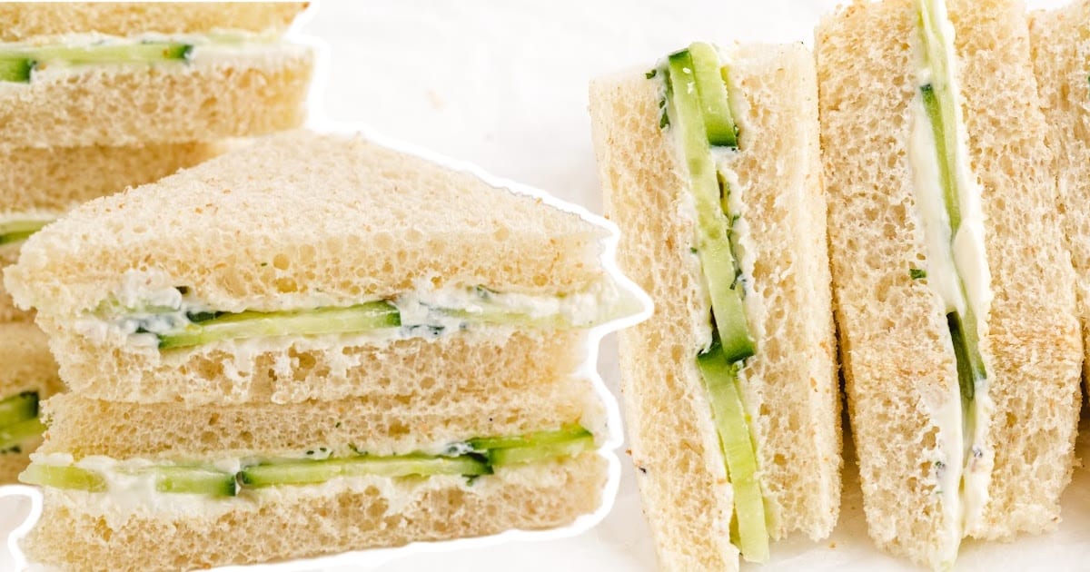 a bunch of Cucumber Sandwiches