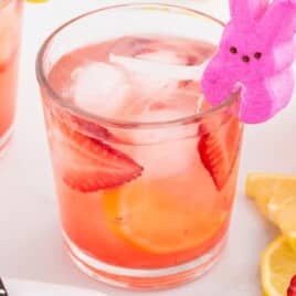 a glass of Drunk Bunny Easter Cocktail