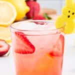 a glass filled with Drunk Bunny Easter Cocktail