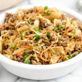 Egg Roll in A white bowl