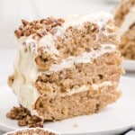a piece of Hummingbird Cake on a plate