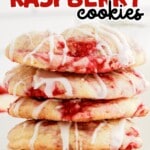 a stack of Lemon Raspberry Cookies