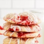 a stack of Lemon Raspberry Cookies
