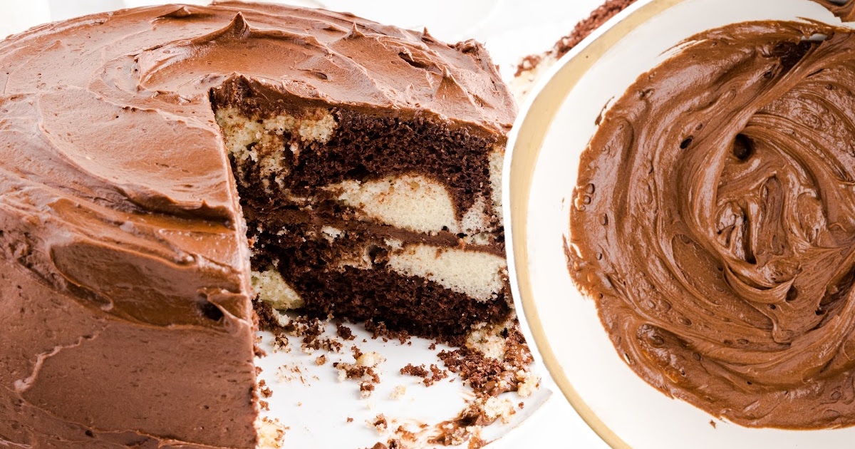 a Marble Cake with a missing piece