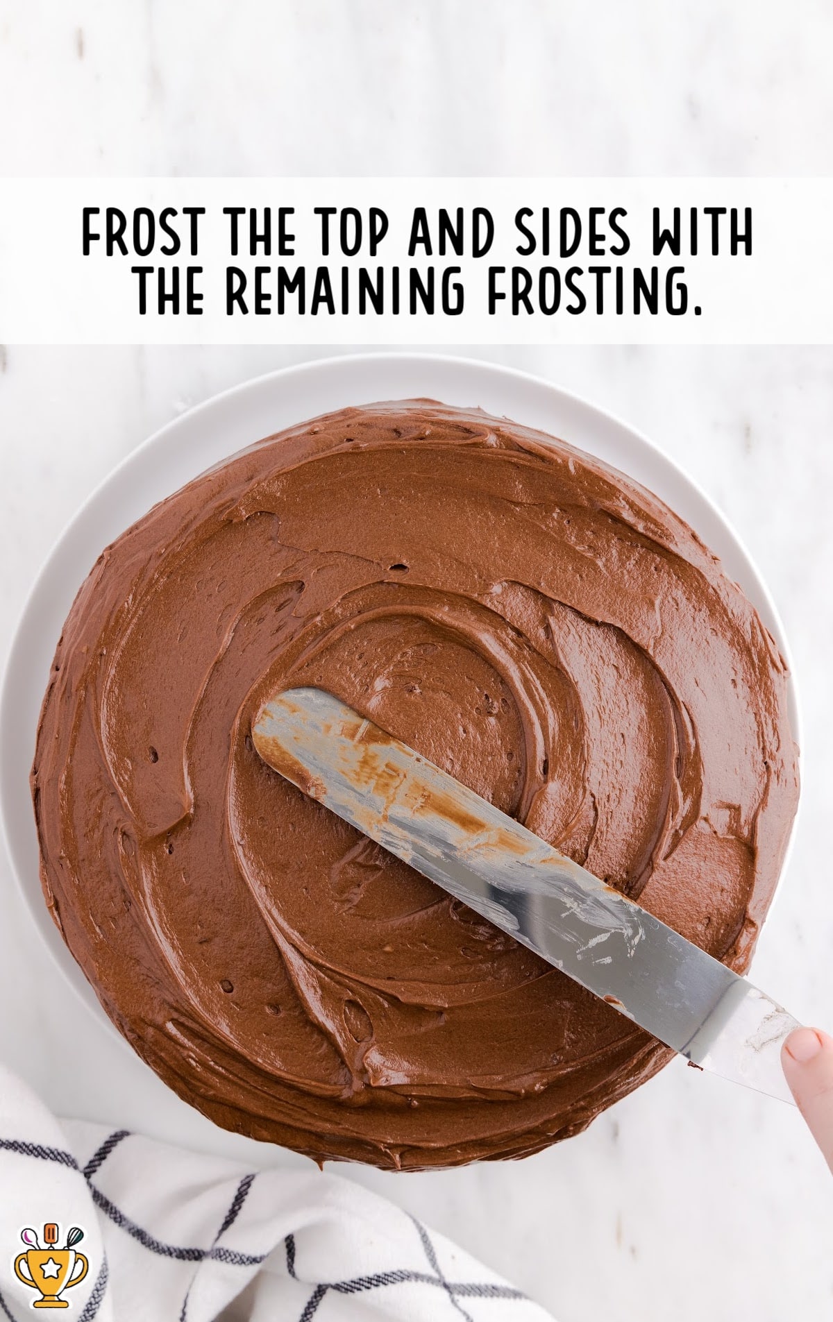 frosting on top of a Marble Cake