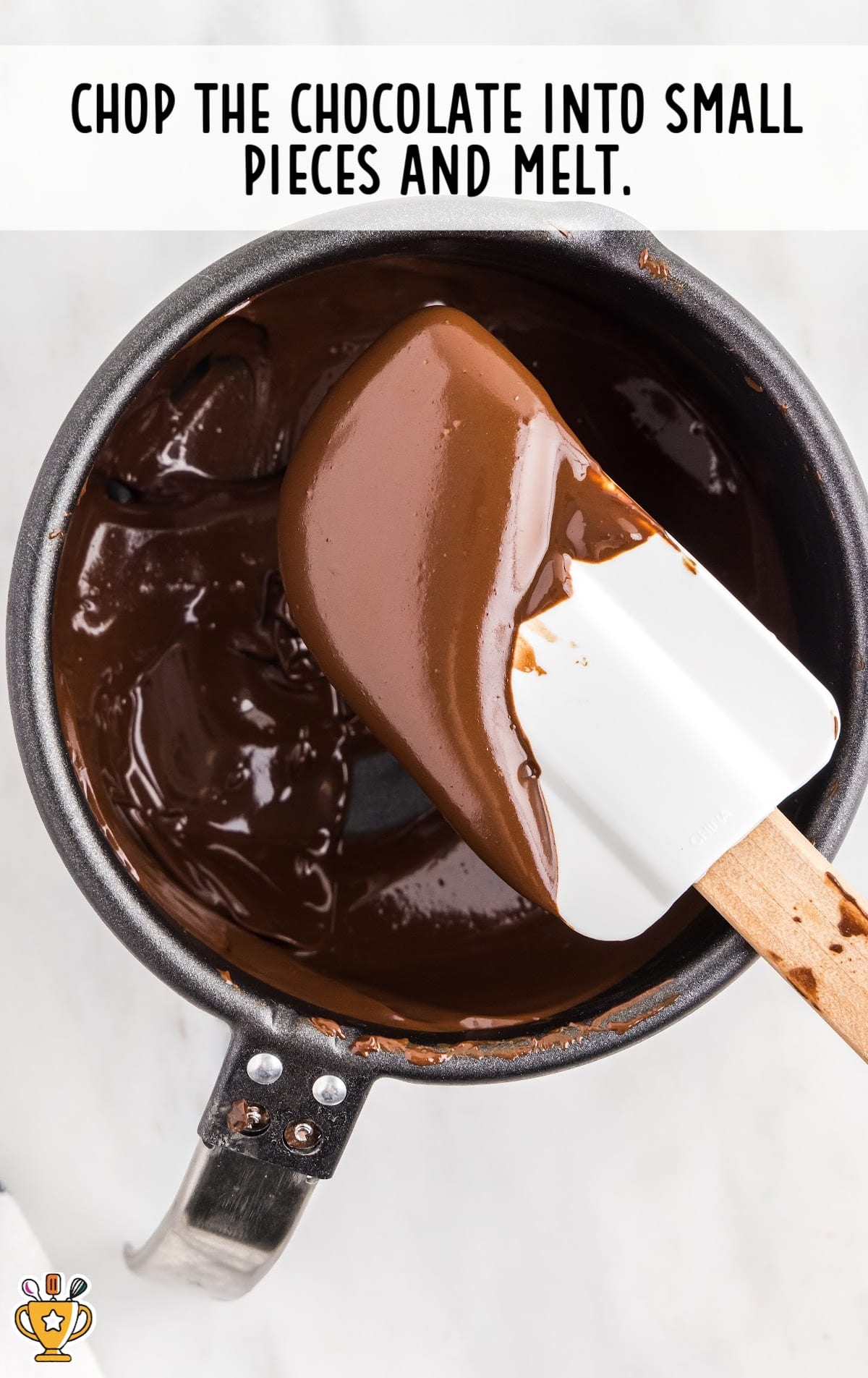 chocolate chopped into small pieces and melted