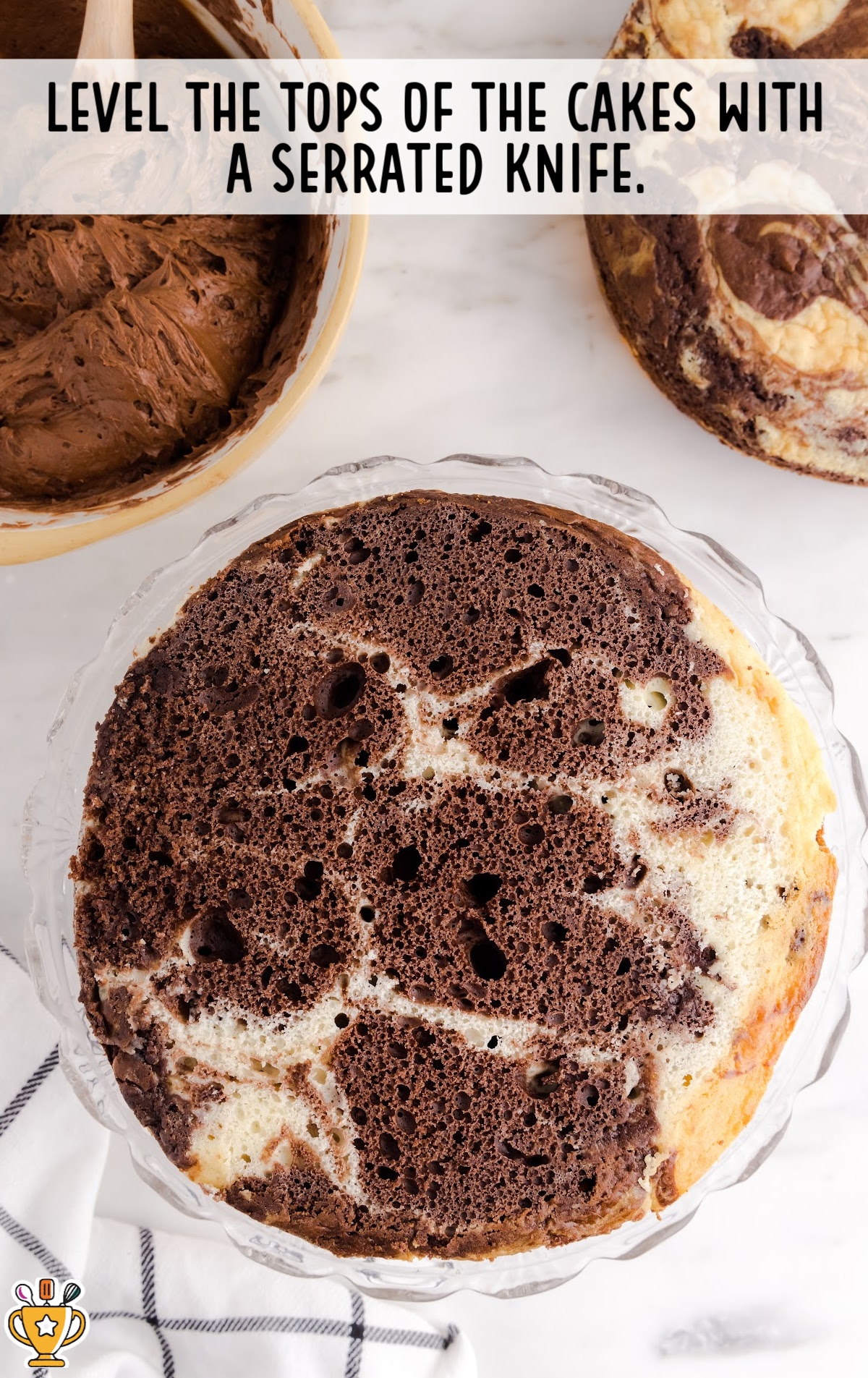 a levelled cake top