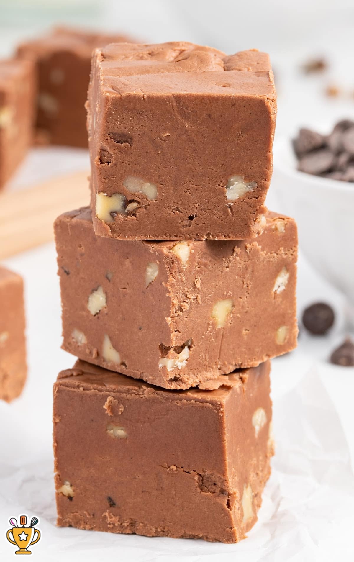 a stack of Marshmallow Fluff Fudge
