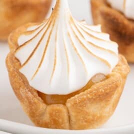 a Mini Lemon Meringue Pie on a plate