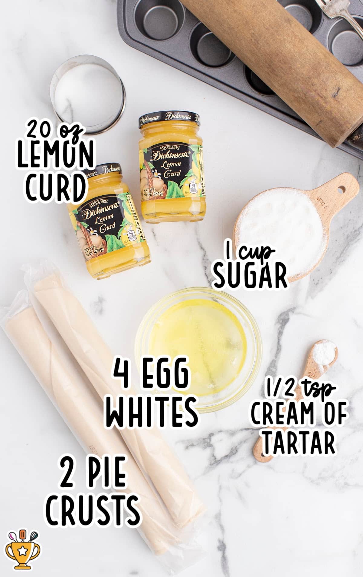 ingredients for making Mini Lemon Meringue Pies