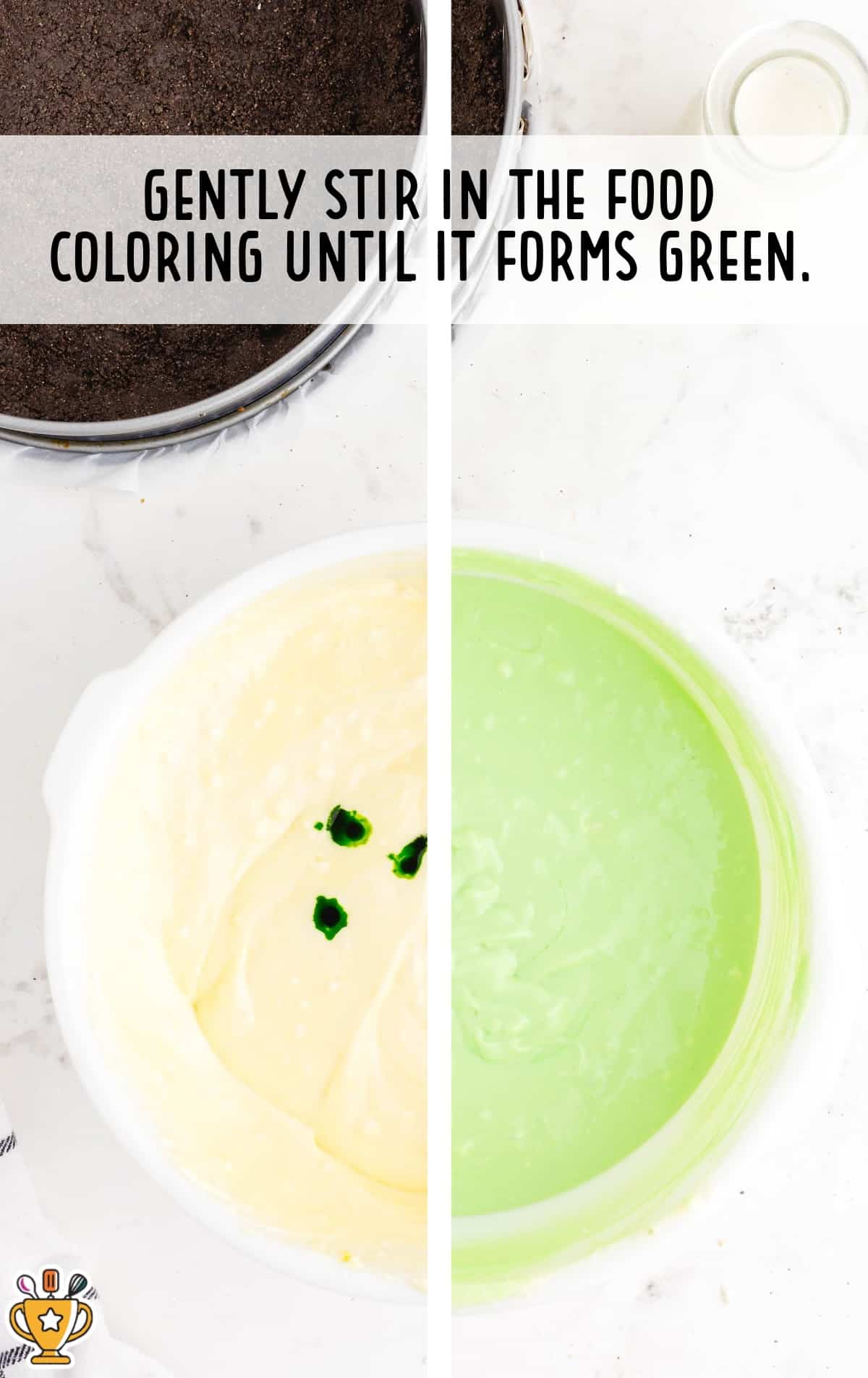 food coloring stirred in