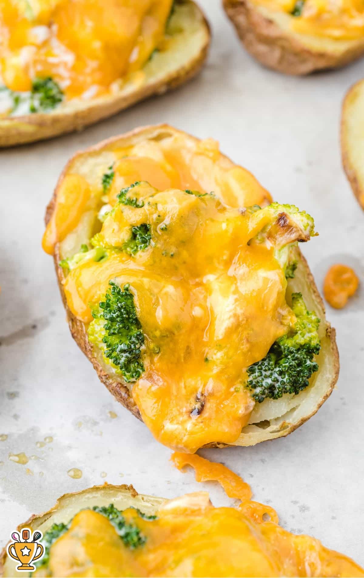 Broccoli and Cheddar Potato Skins