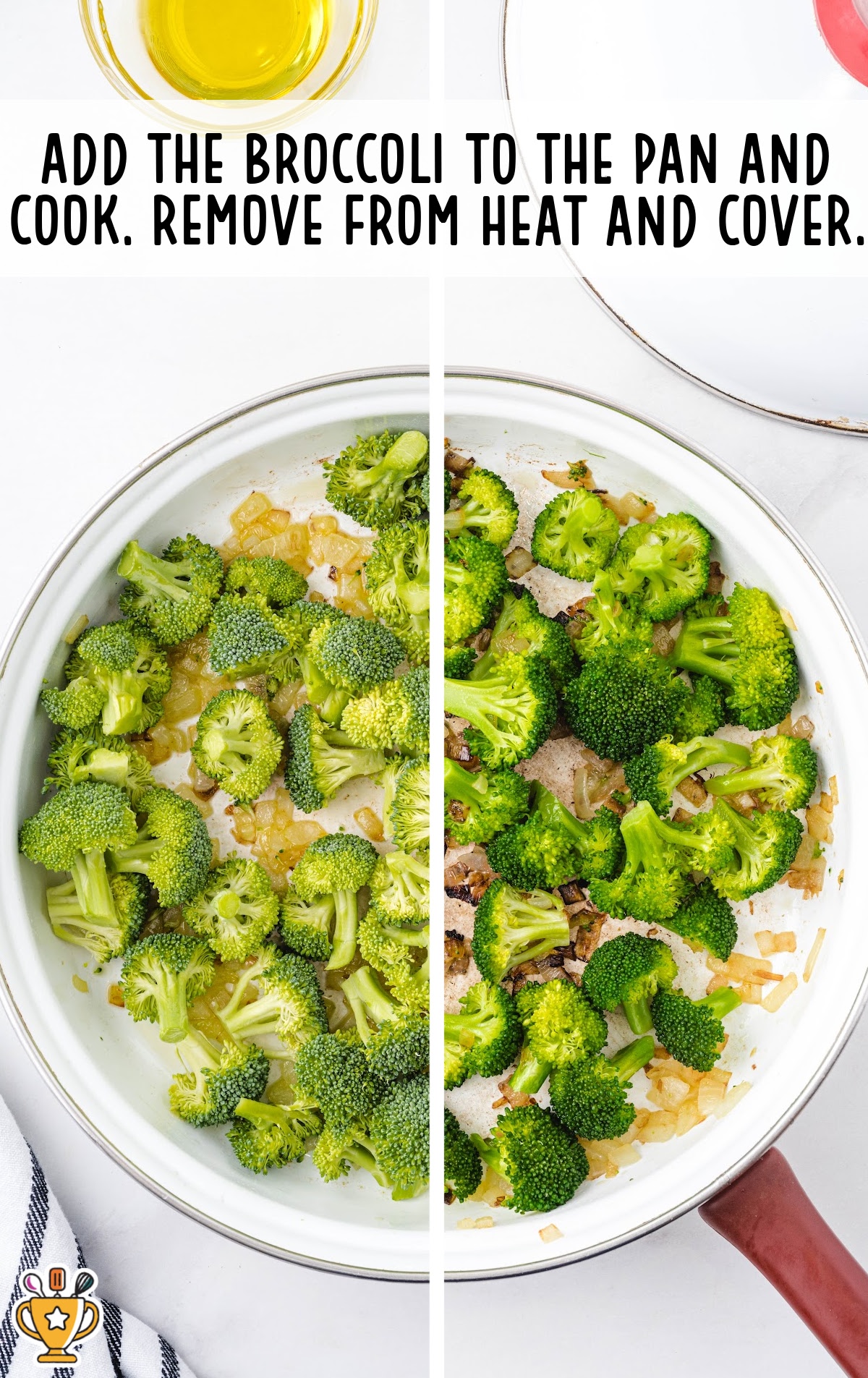 broccoli in a frying pan