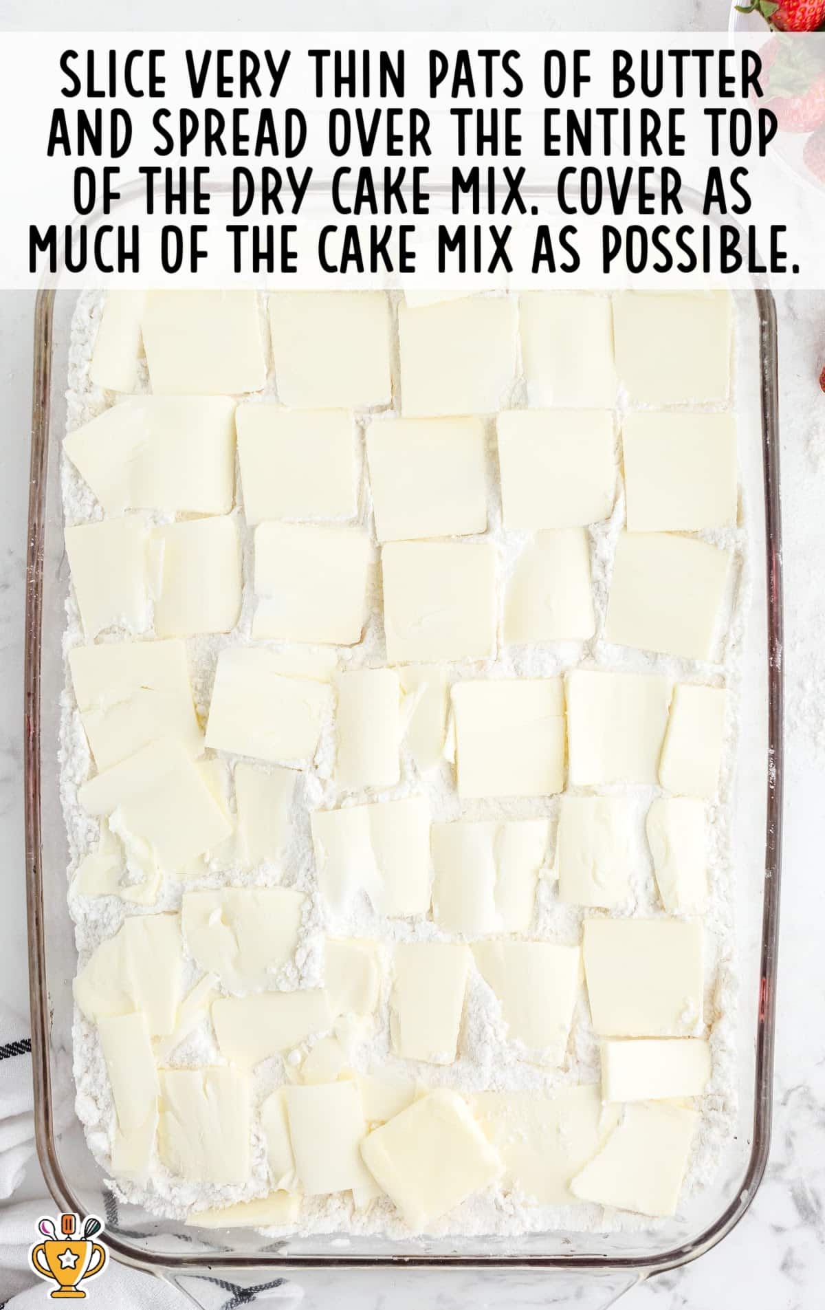 butter sliced into pieces