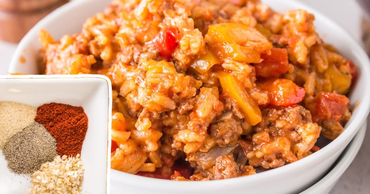 Unstuffed Pepper Casserole in a bowl