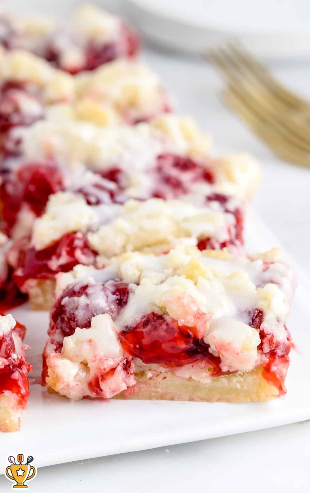 Cherry Pie Bars on a plate