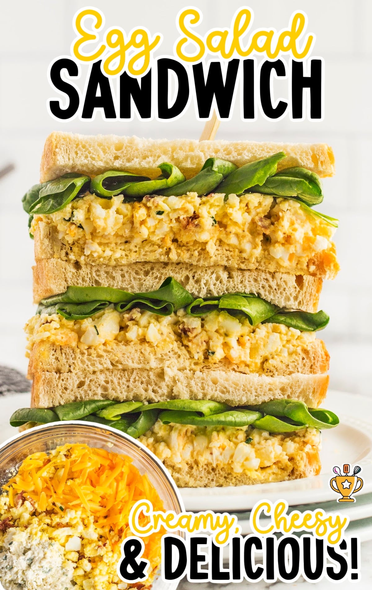Egg Salad Sandwiches on a plate
