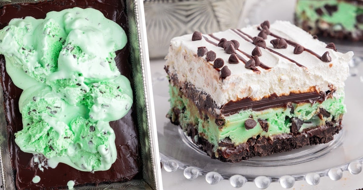 Mint Chocolate Chip Ice Cream Cake
