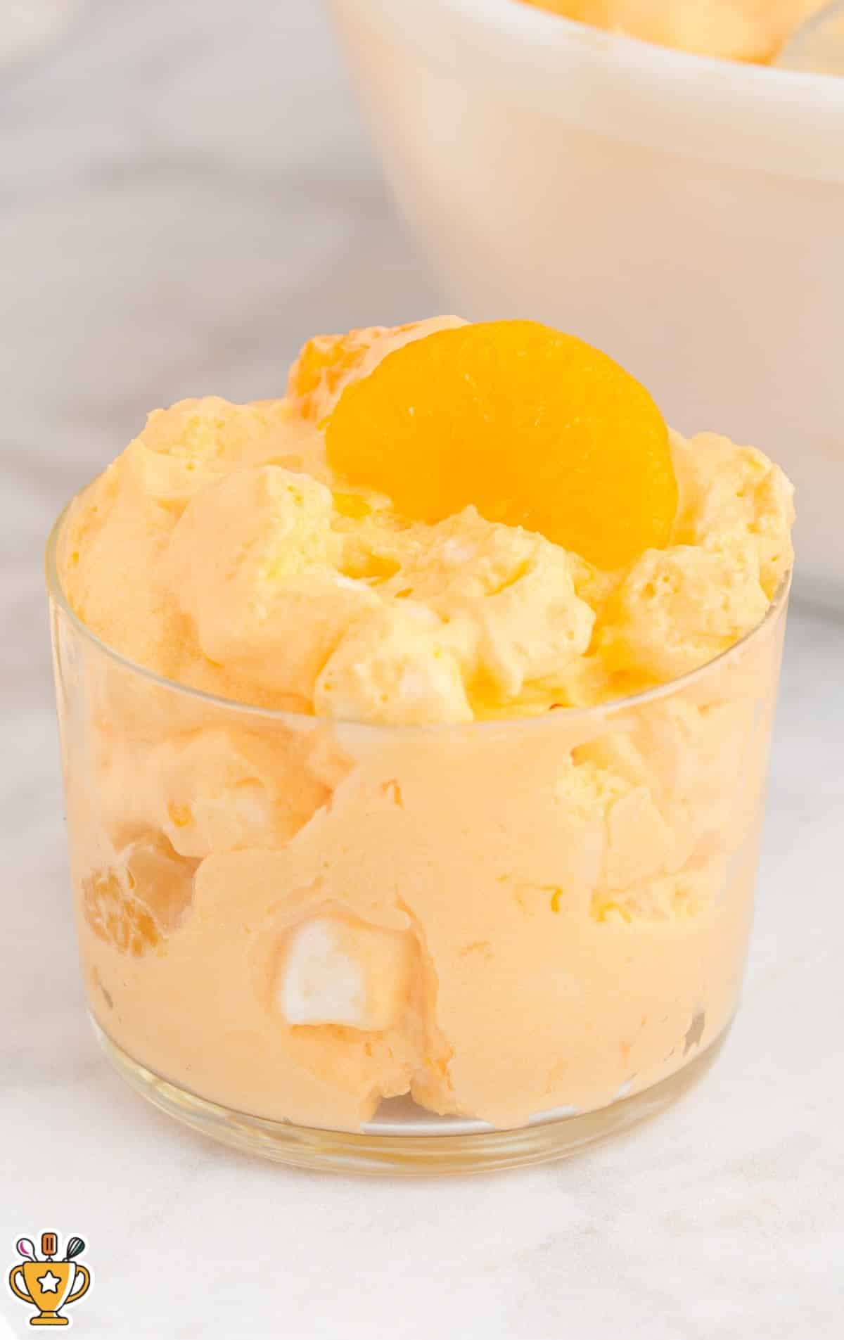 Orange Fluff in a glass