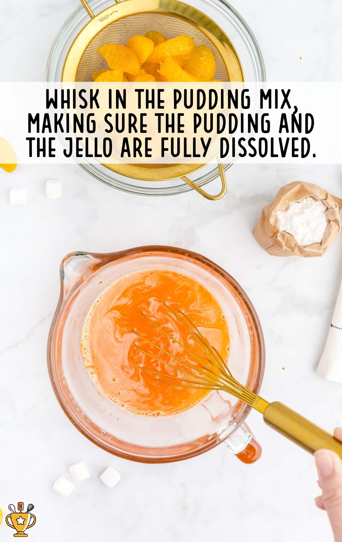 pudding mix and jello mixed in a bowl