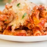 Baked Ziti on a plate