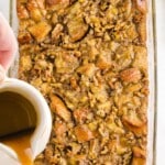 Banana Bread Pudding in a baking dish