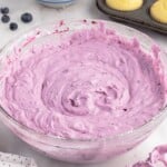 Blueberry Cream Cheese Frosting in a bowl