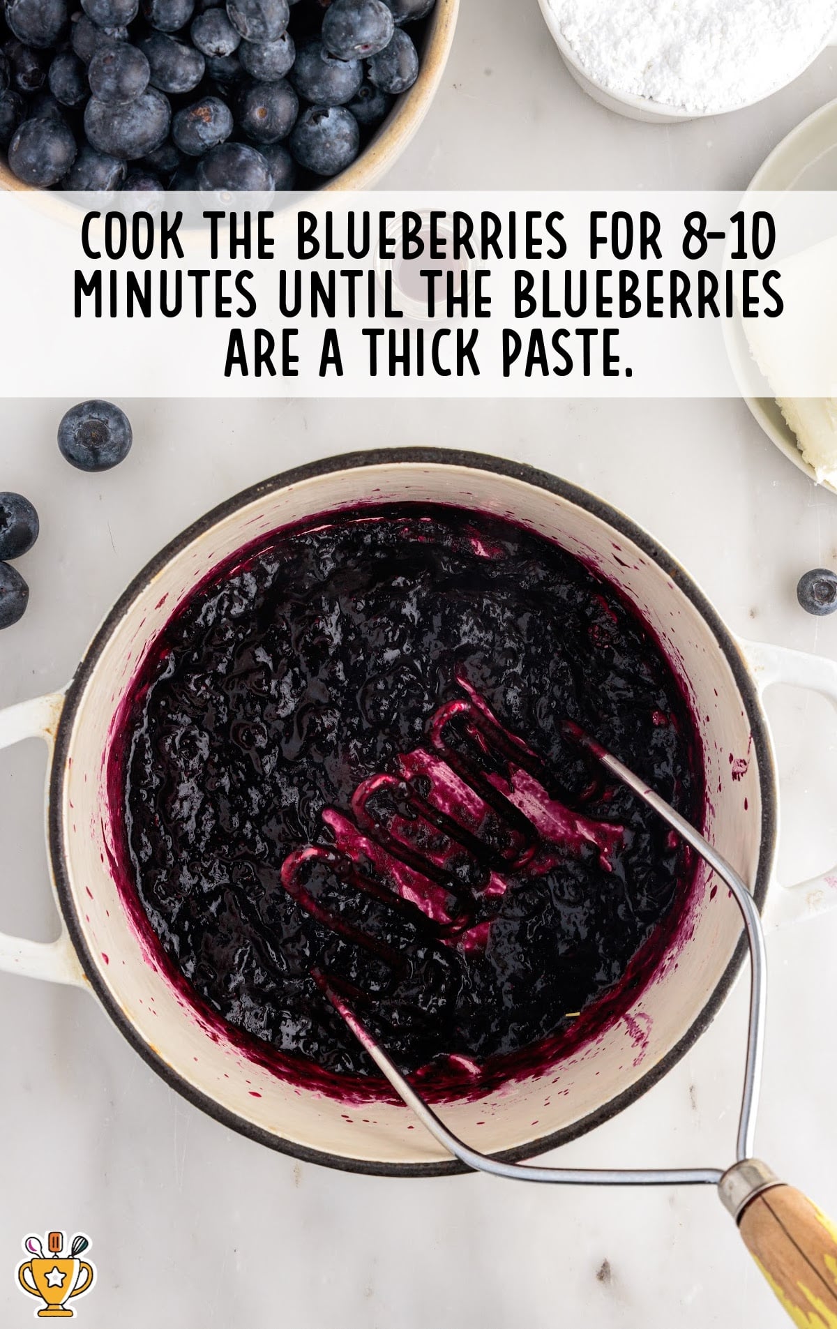 cooking the blue berries