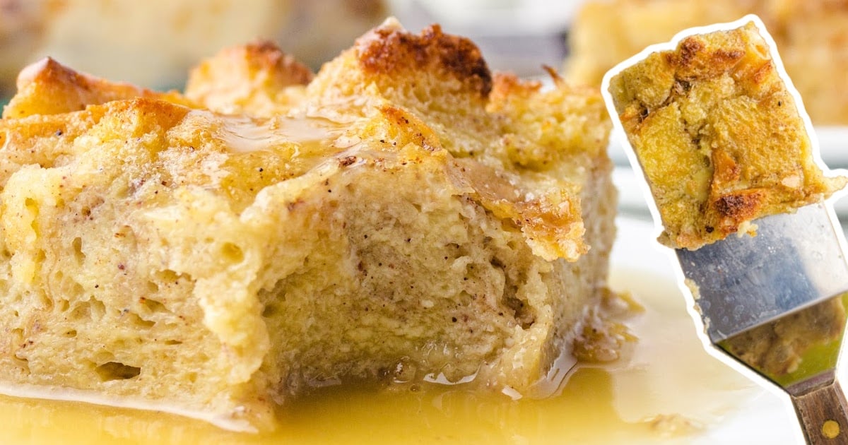 a piece of Bread Pudding