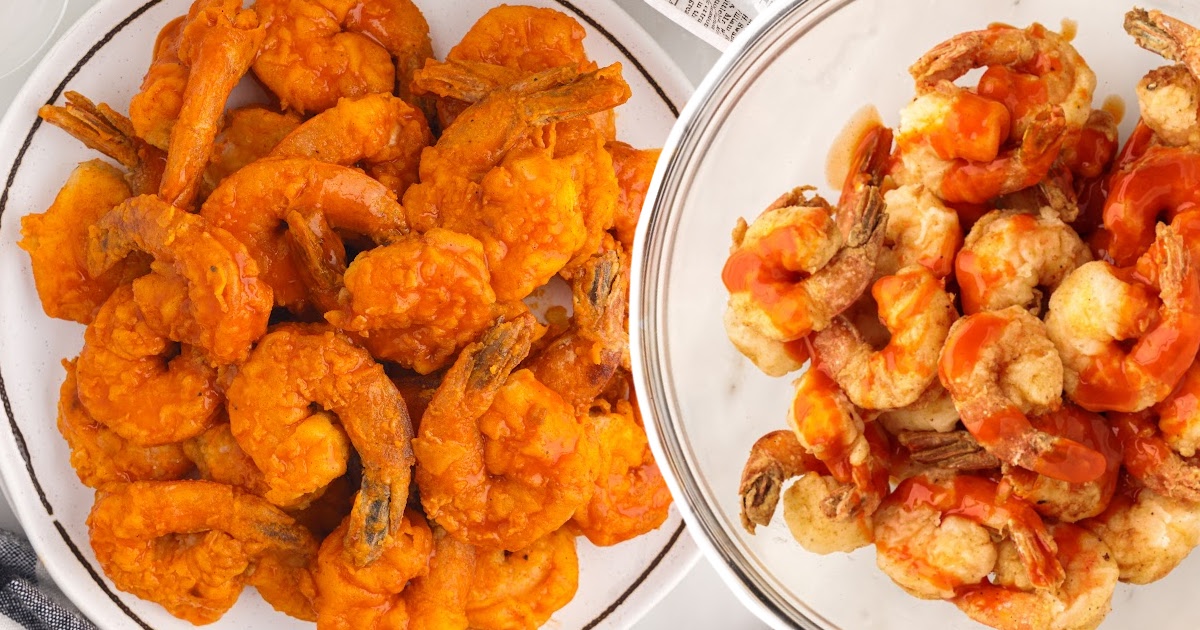 Buffalo Shrimp on two plates