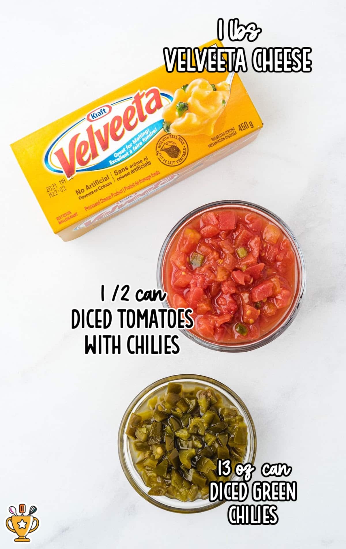 ingredients for making Cheese Dip