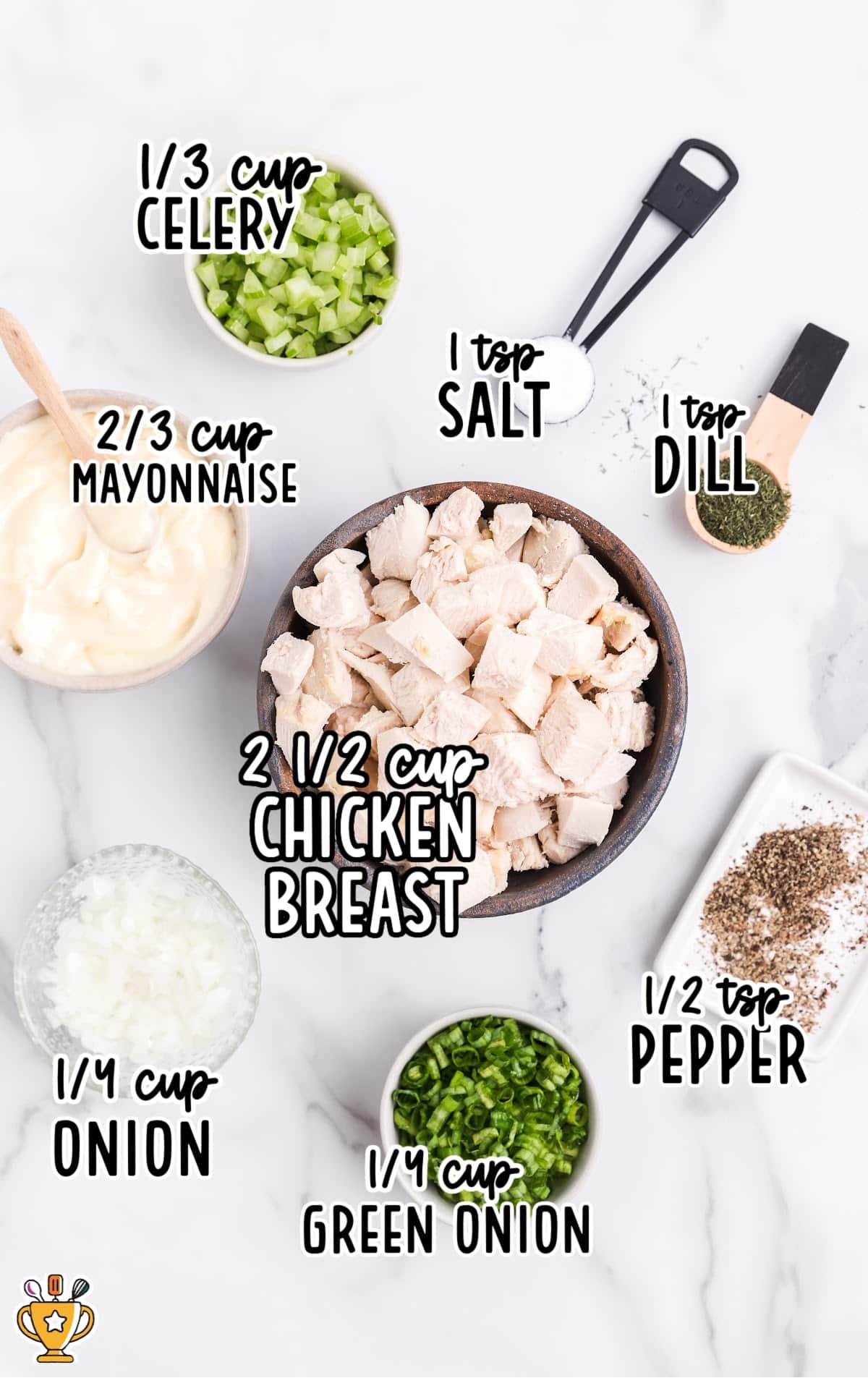 ingredients for making Chicken Salad