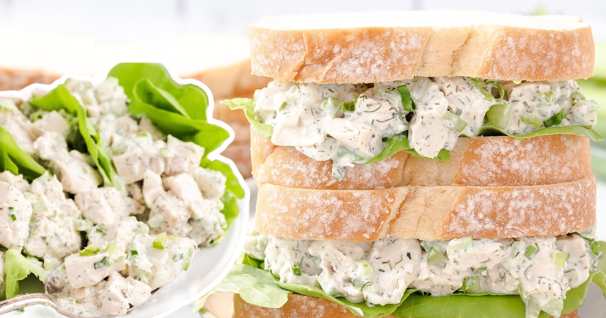 Chicken Salad with sandwiches
