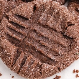 a bunch of Chocolate Peanut Butter Cookies