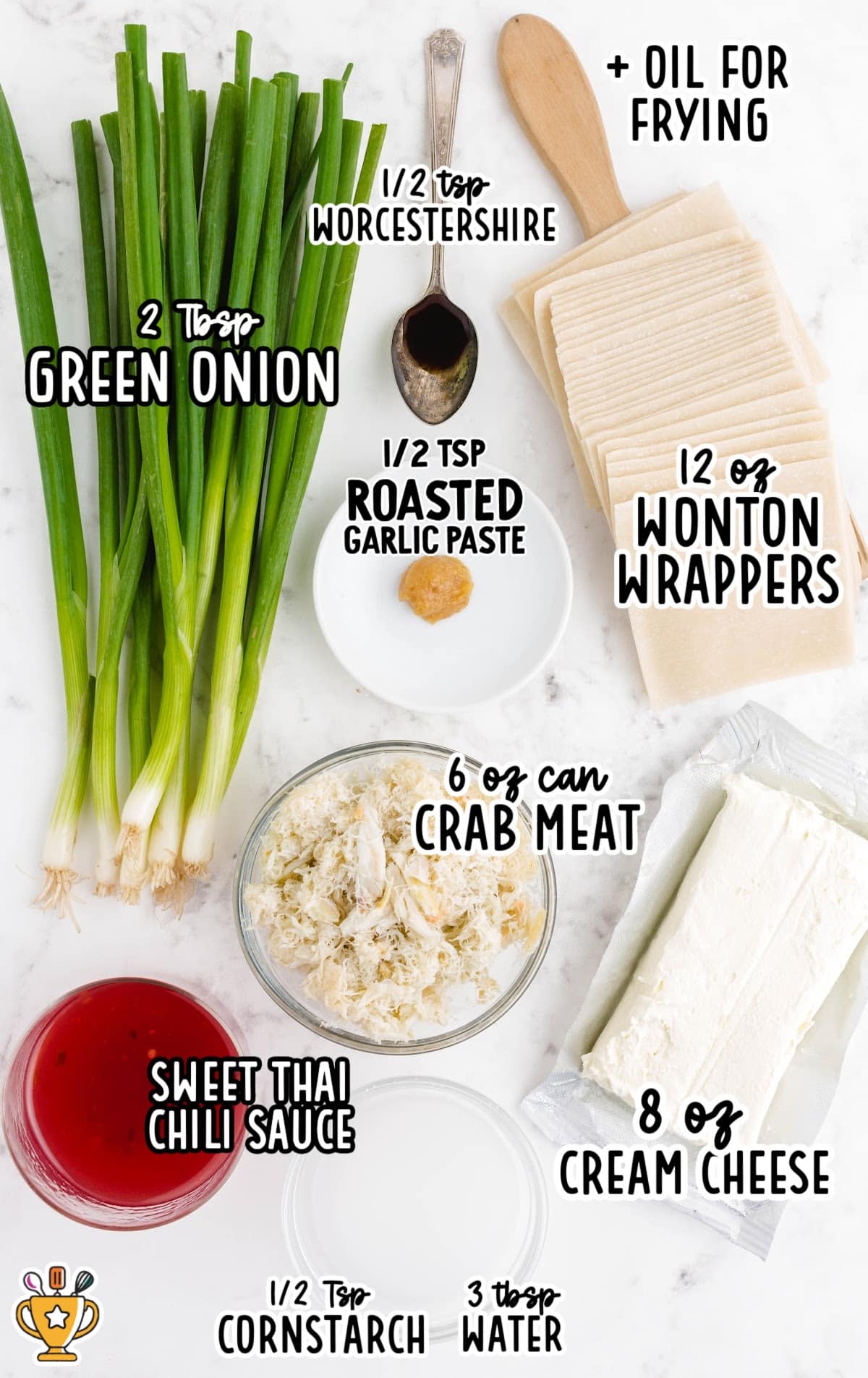 ingredients for making Crab Rangoon
