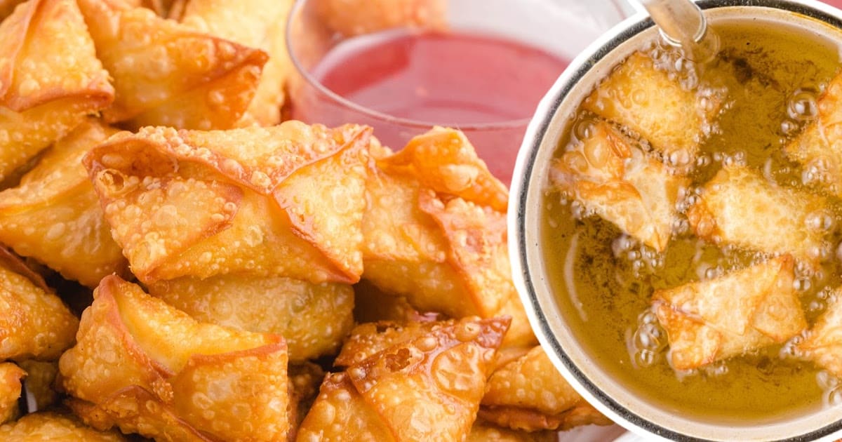 a bunch of Crab Rangoon