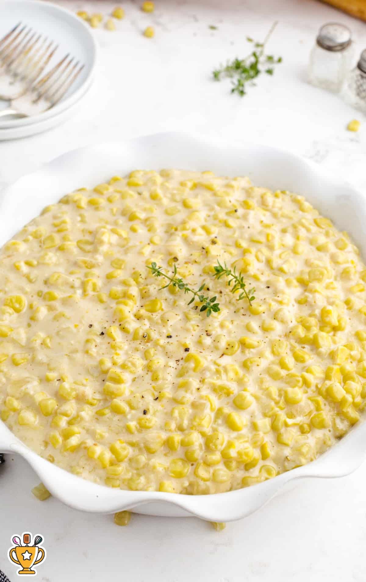 a bowl full of Creamed Corn