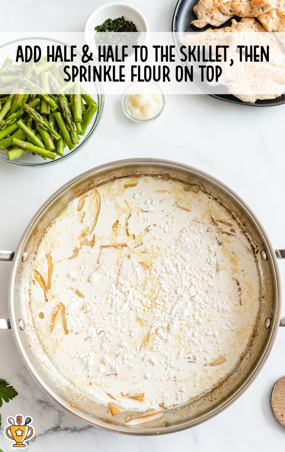 flour added to the skillet