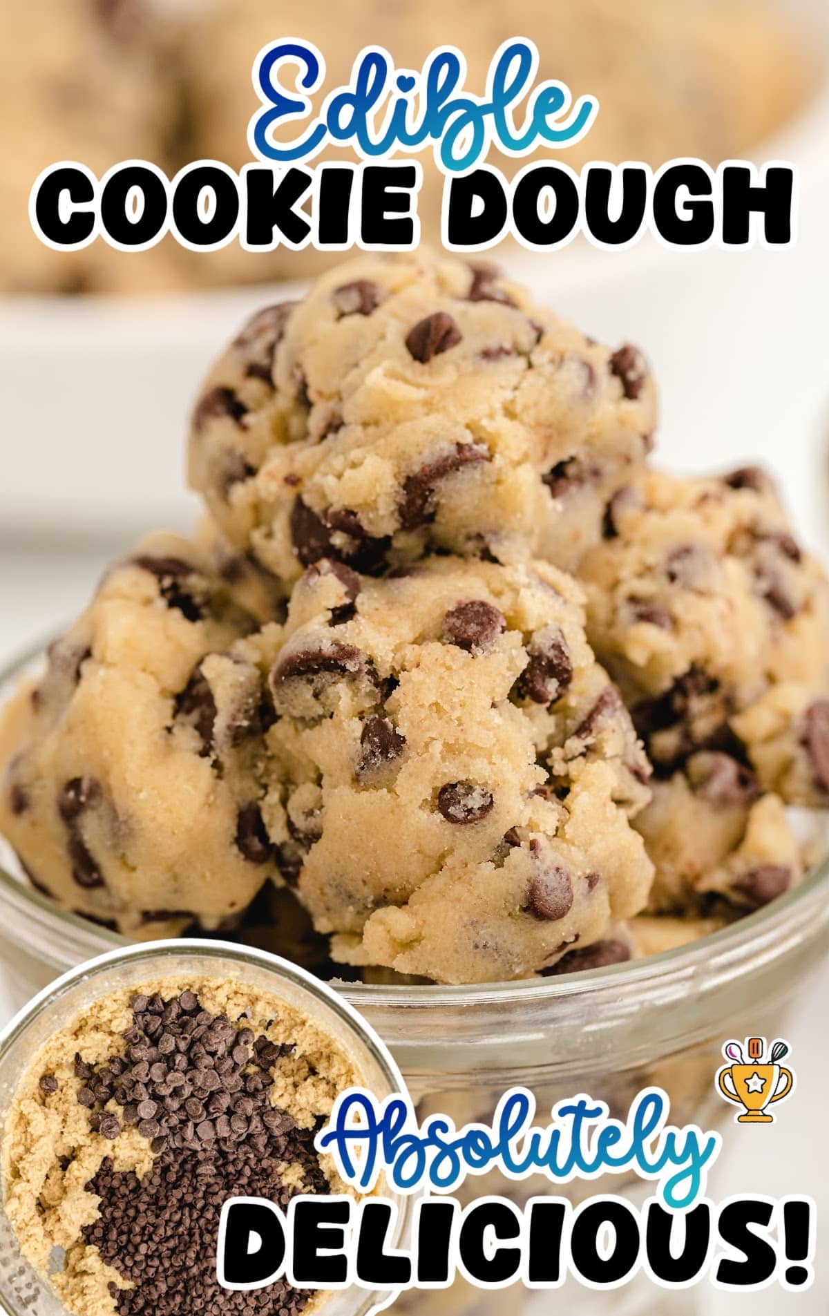 a glass full of Edible Dough Recipe