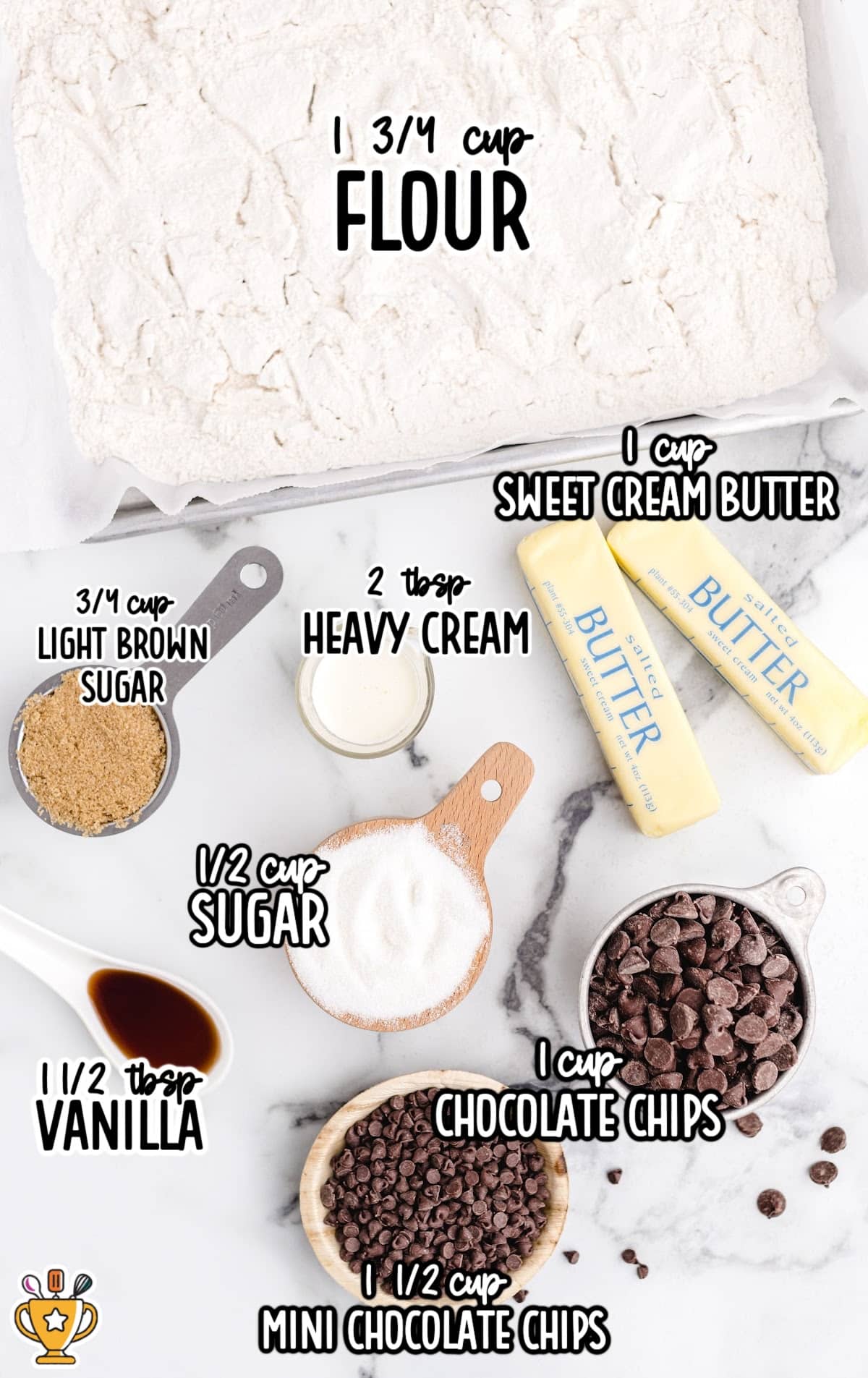 ingredients for making Edible Dough Recipe