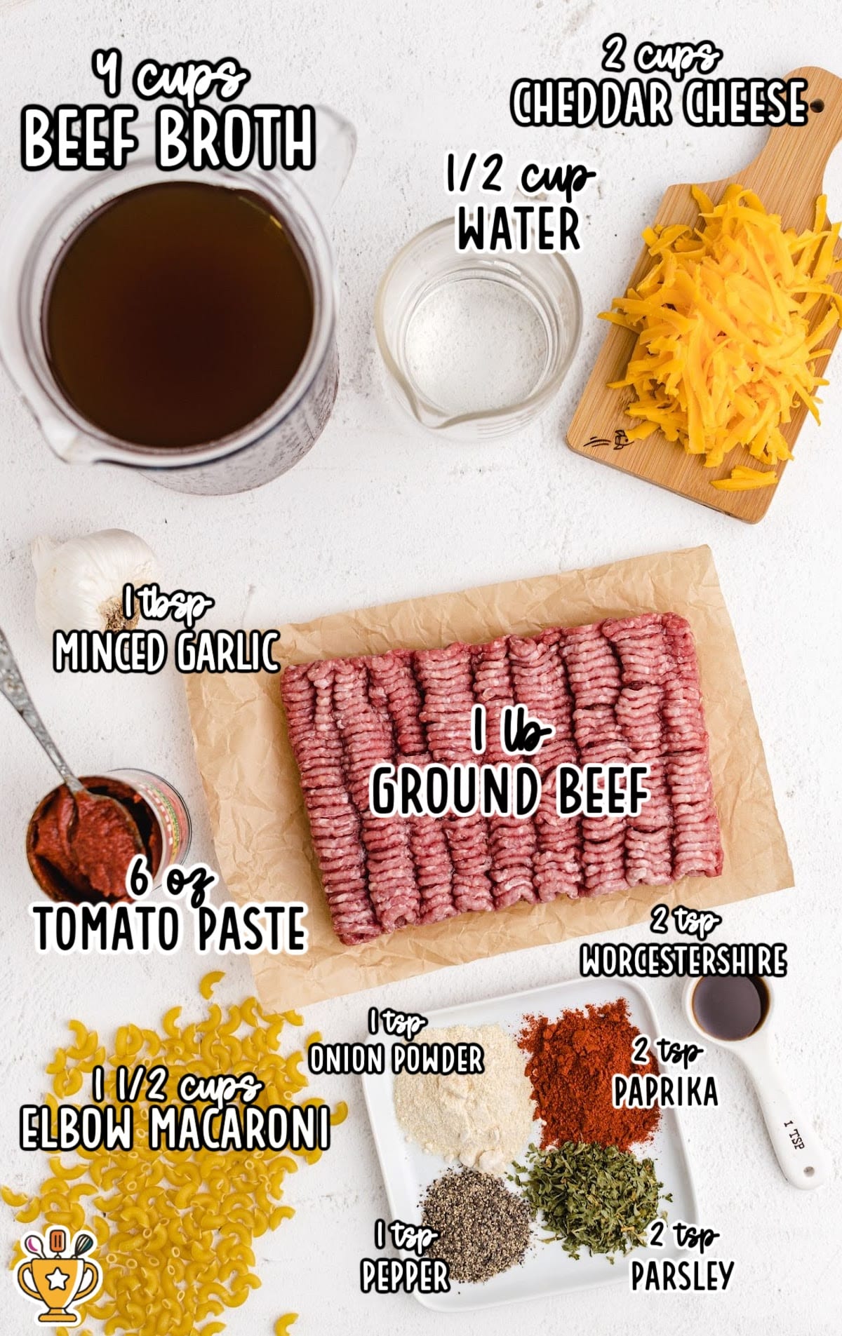 ingredients for making Homemade Hamburger Helper