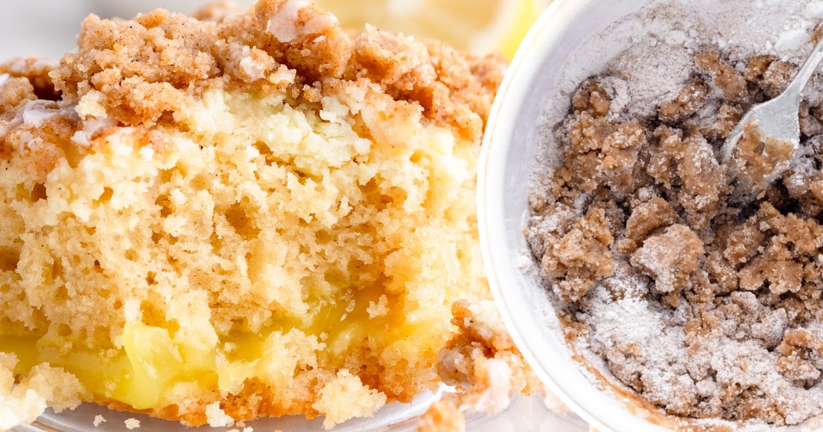 a close up photo of Lemon Coffee Cake