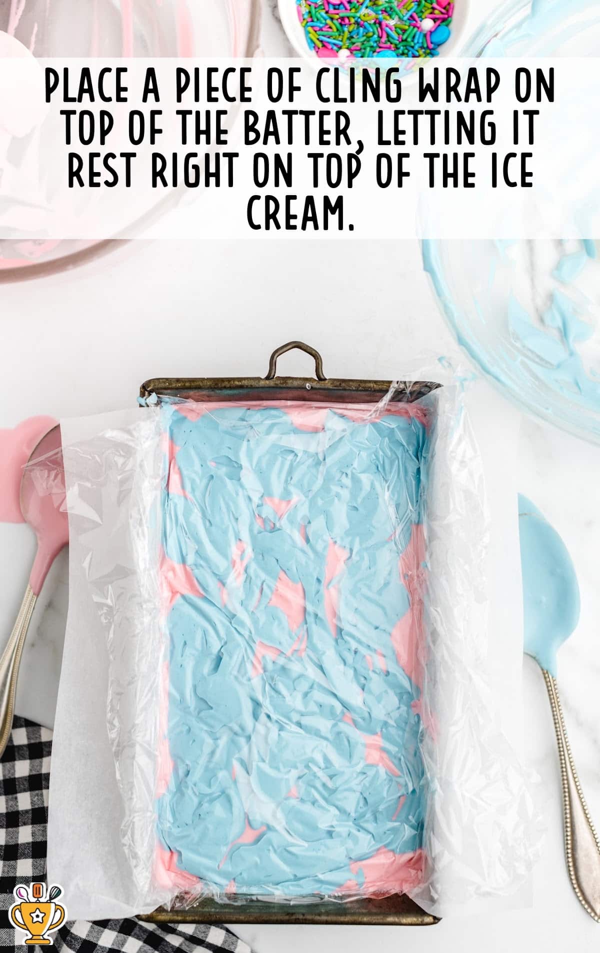a wrap placed o top of the batter