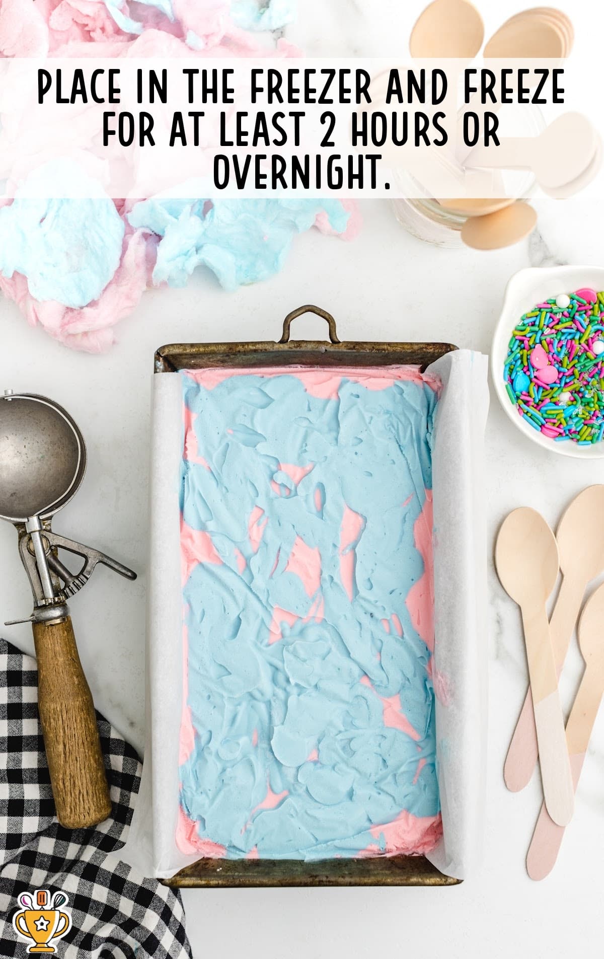 No Churn Cotton Candy Ice Cream